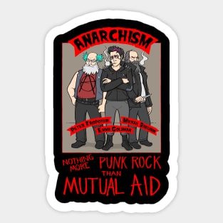 Anarchism (color on black) Sticker